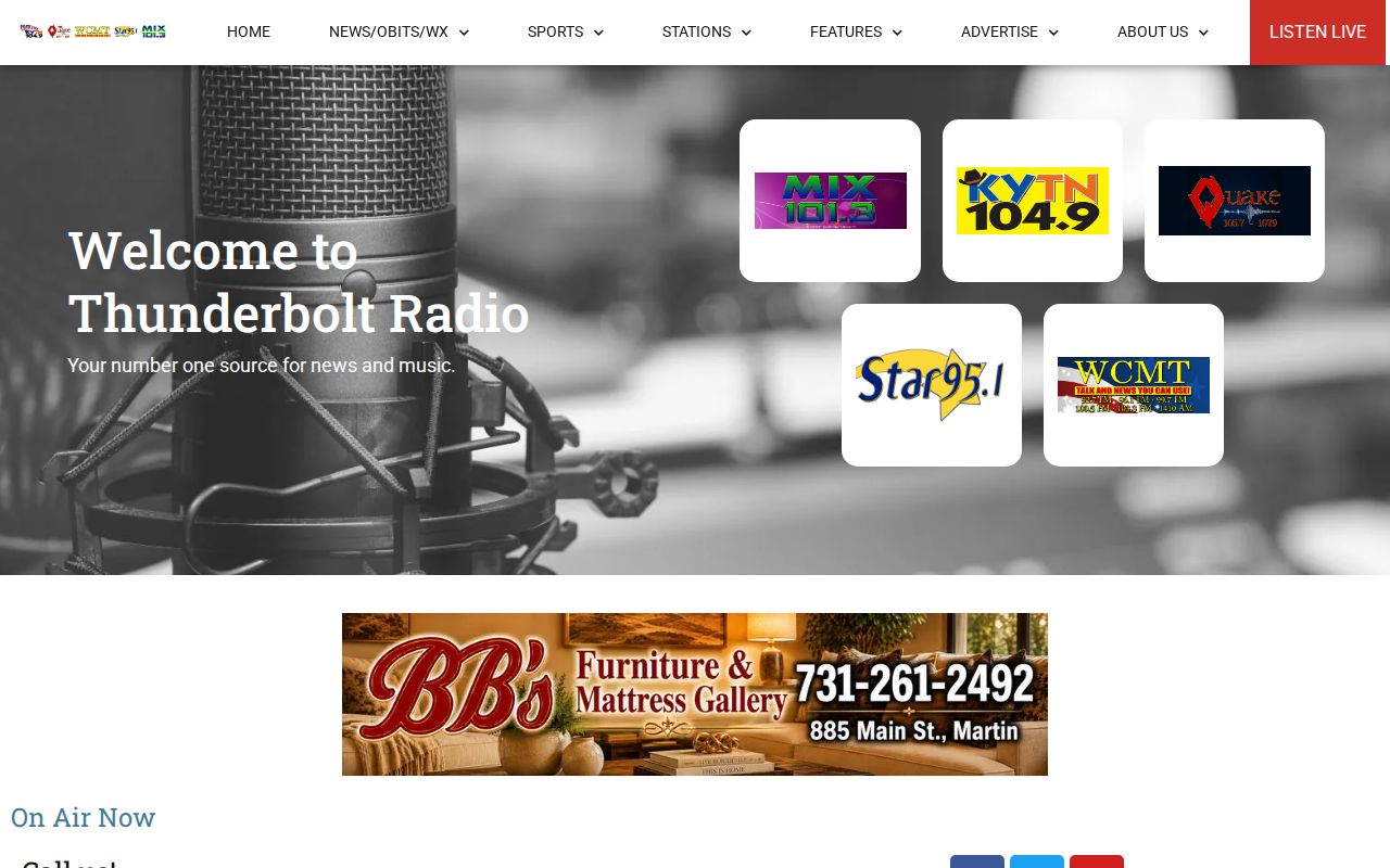 Thunderbolt Radio selected Obion arrest coverage